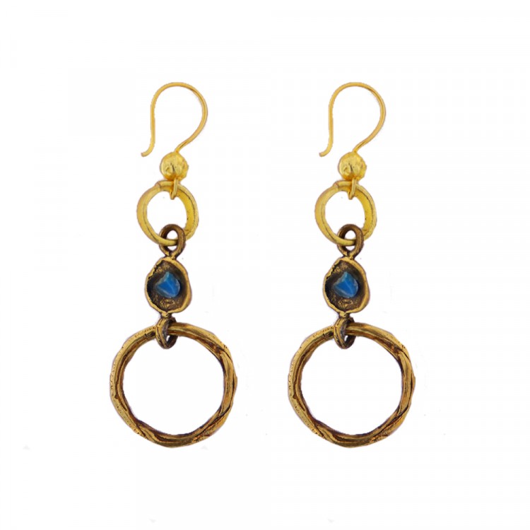 Earring ENJY, col. gold & blue